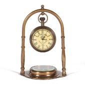 Часы с компасом Secret De Maison  (mod. 51445) латунь,  9х7.5х14см, античная медь