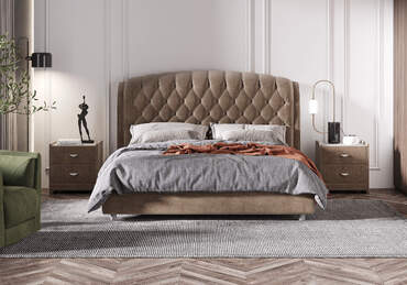 Кровать Secret de Maison Venezia хакки (вельвет), 109 х 225 х 120