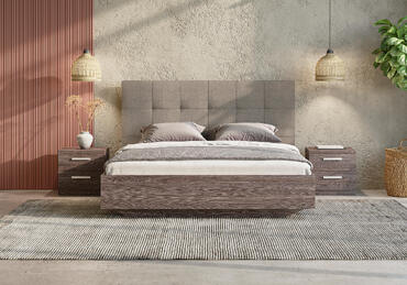 Кровать Secret de Maison Vena ясень анкор/песочный (рогожка), 130 х 200 х 112