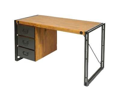 Стол письменный Secret De Maison CITY ( mod. CTY L09-3D ) металл/дерево акация, 140х60х74см, коричневый дым (smoke brown B034) (13019)
