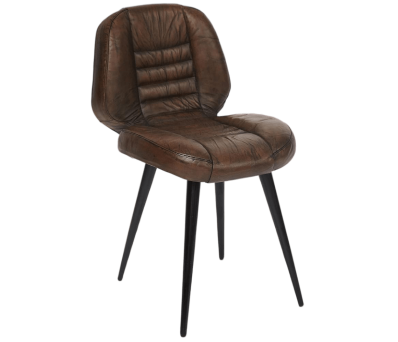 Стул Secret De Maison ZIPPO ( mod. M-19485) металл/кожа буйвола, 58х46х82см, коричневый (13099)