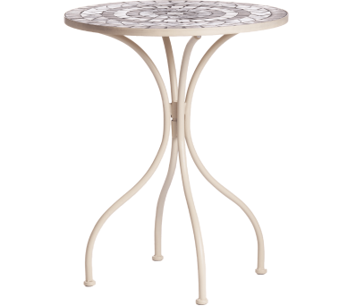 Стол Secret de Maison ROMEO (mod. PL08-7451RV) металл, 60*72см, белый/плитка