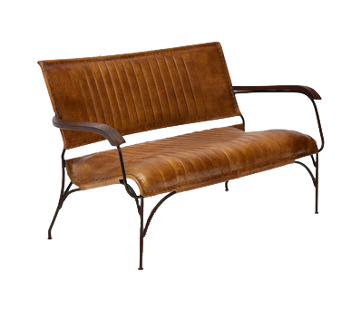 Диван Secret De Maison PAGANEL ( mod. 2106 D ) металл/кожа буйвола, 133*71*77, Античный светлый (10309)