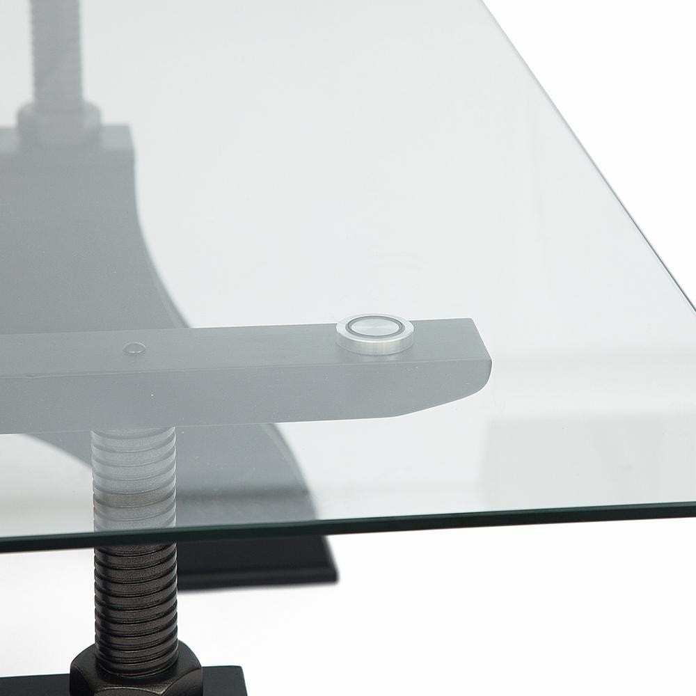 Стол CHEVALET со стеклянной столешницей (mod. 4272-GTV) 184 х 106 х 75 см, черный