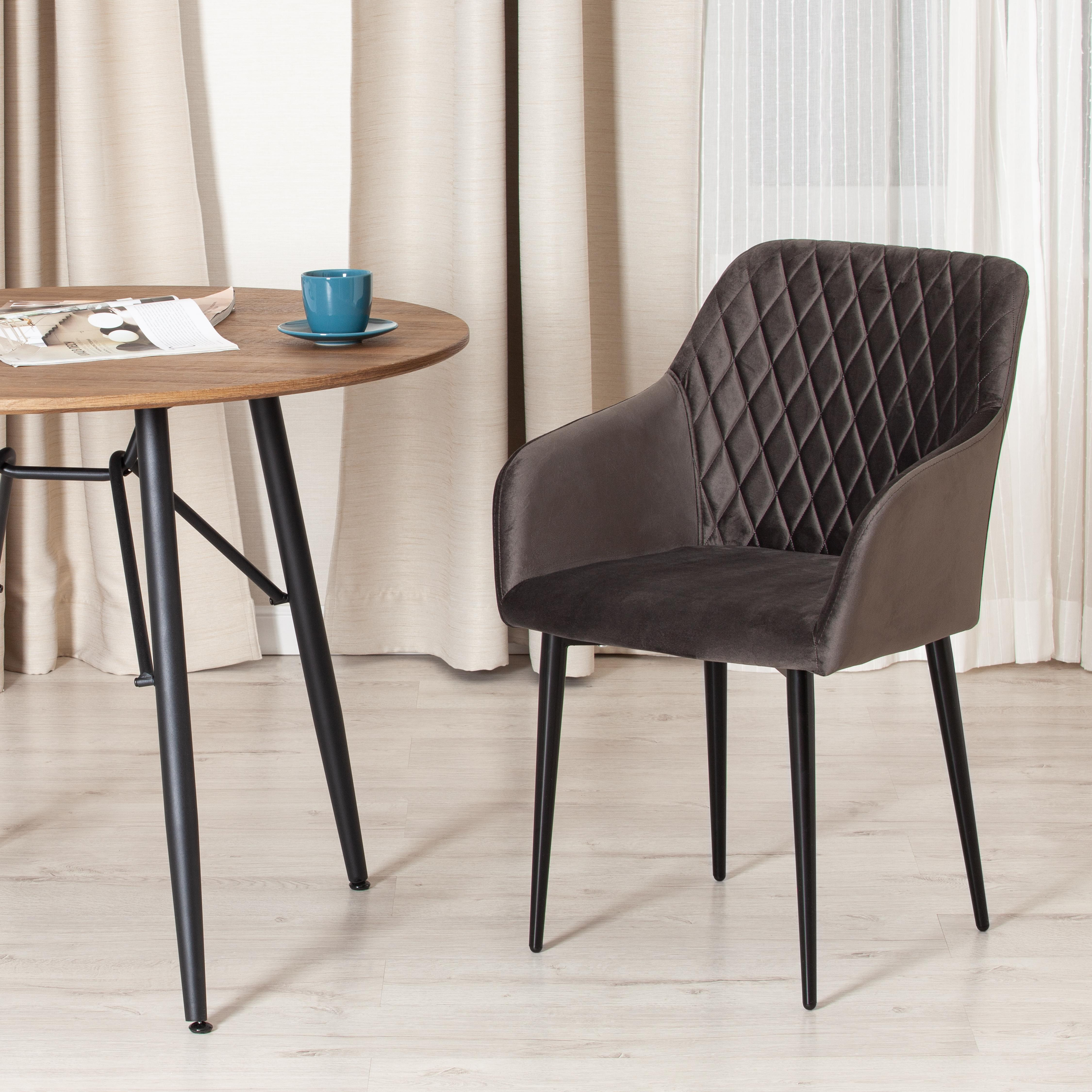 Кресло BREMO (mod. 708) ткань/металл, 58х55х83 см, высота до сиденья 48 см, темно-серый barkhat 14/черный