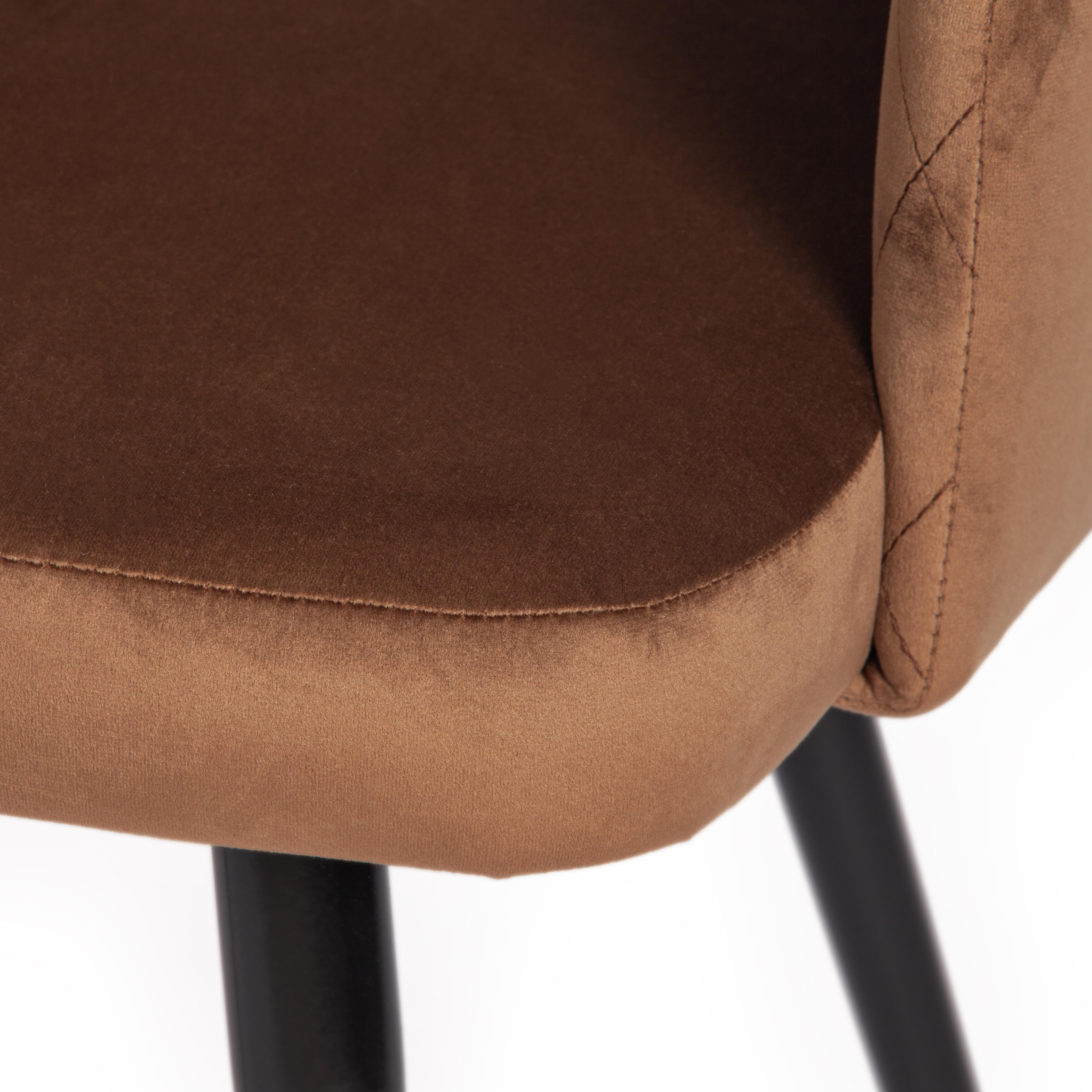Кресло VALKYRIA (mod. 711) / 1 шт. в упаковке ткань/металл, 55х55х80 см, высота до сиденья 48 см, коричневый barkhat 11/черный