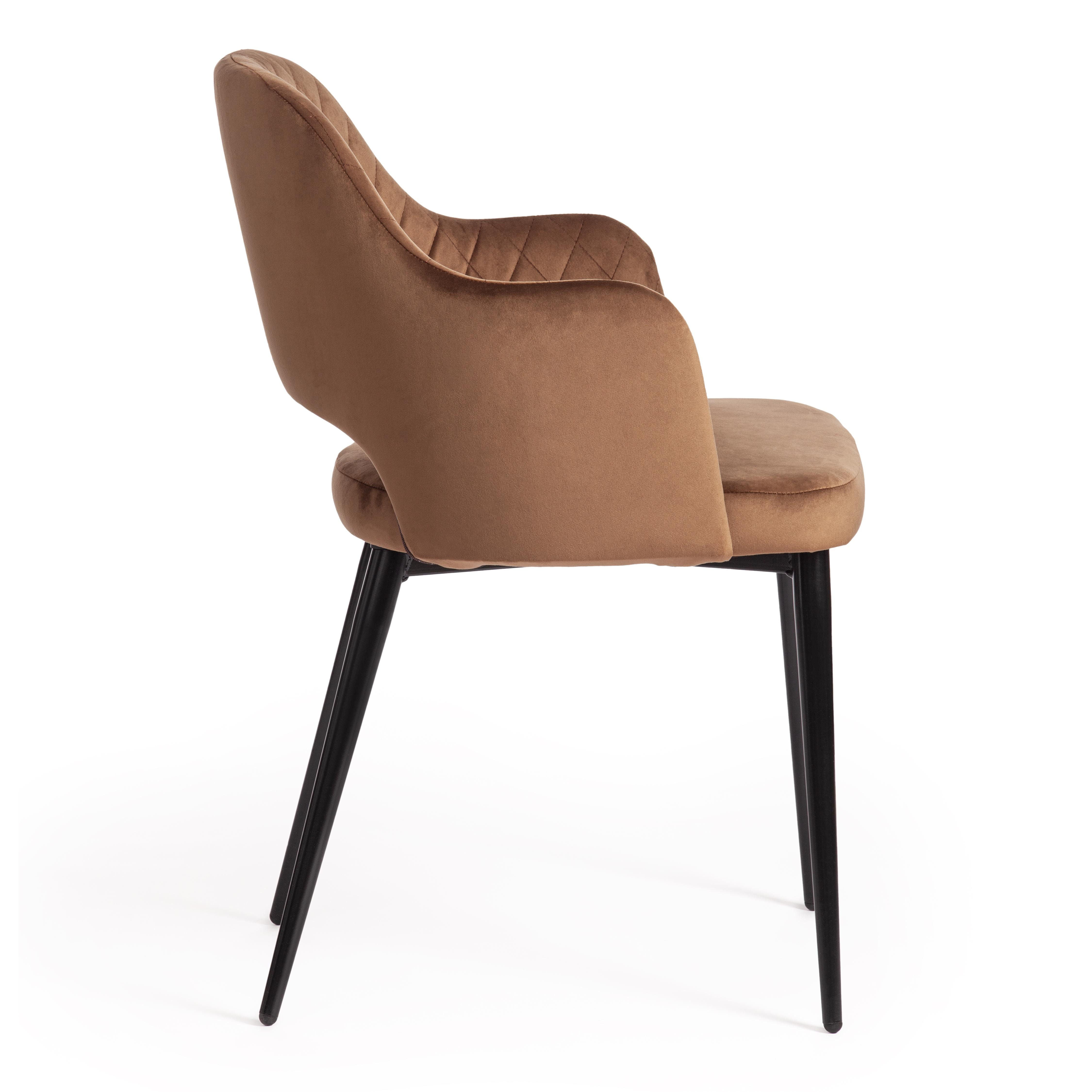 Кресло VALKYRIA (mod. 711) / 1 шт. в упаковке ткань/металл, 55х55х80 см, высота до сиденья 48 см, коричневый barkhat 11/черный
