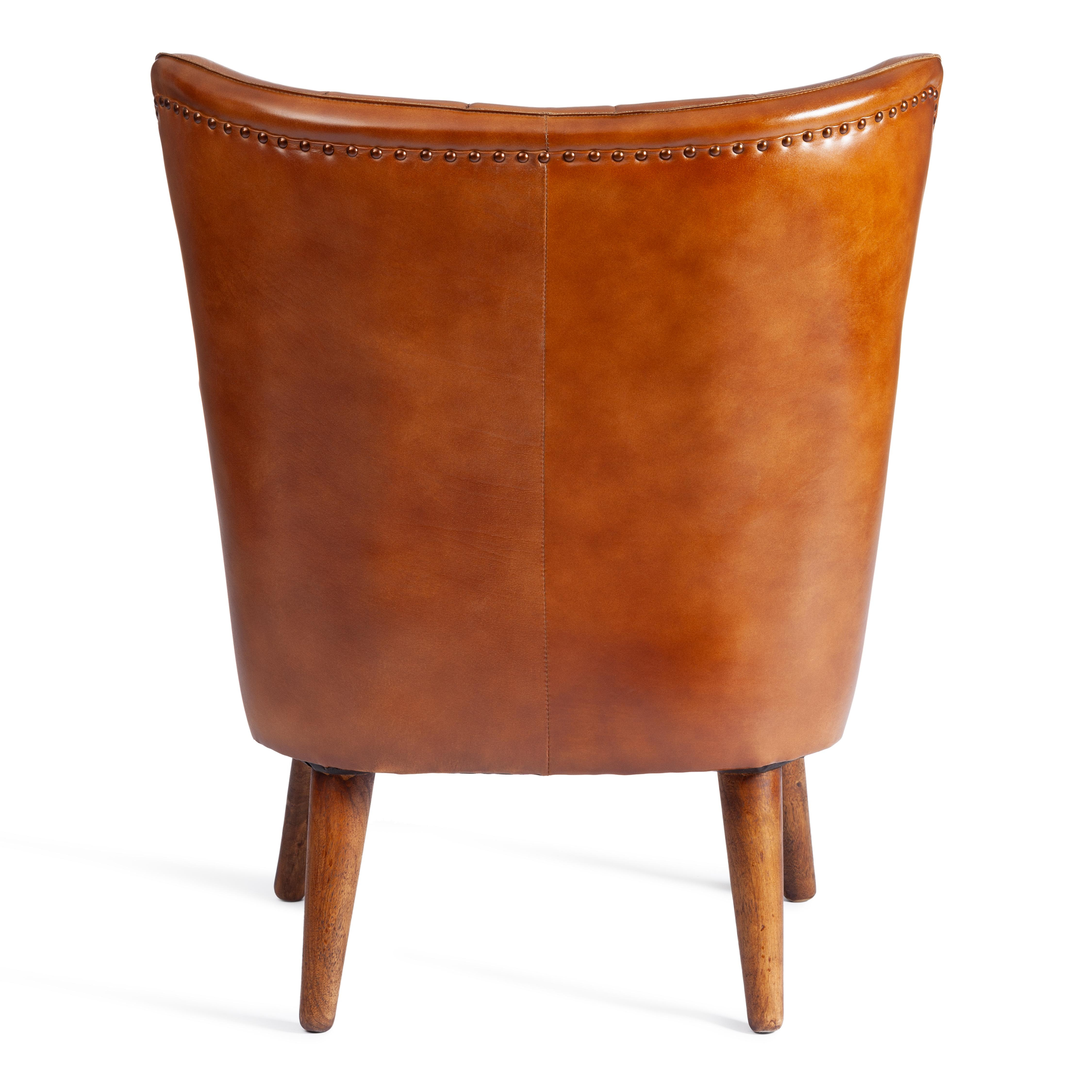Кресло Secret De Maison BARON (mod. 2777) дерево манго/кожа буйвола, 75 x 74 x 93 см, Античный светлый